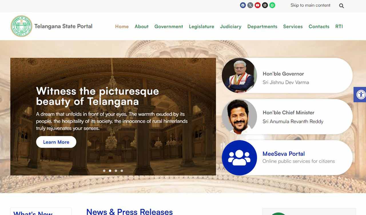 Telangana official portal’s content turns political