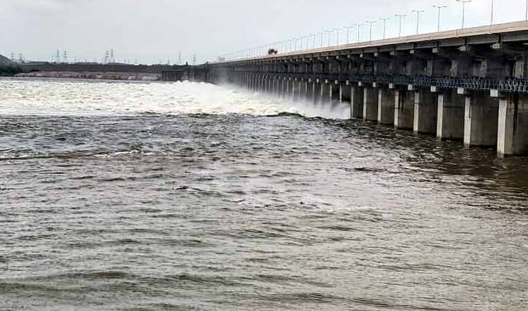 Water released from Yellampalli project