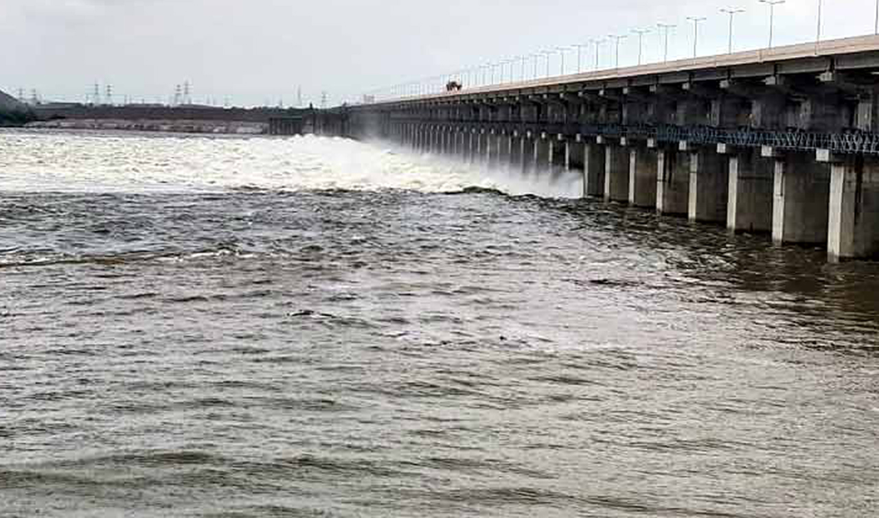 Water released from Yellampalli project