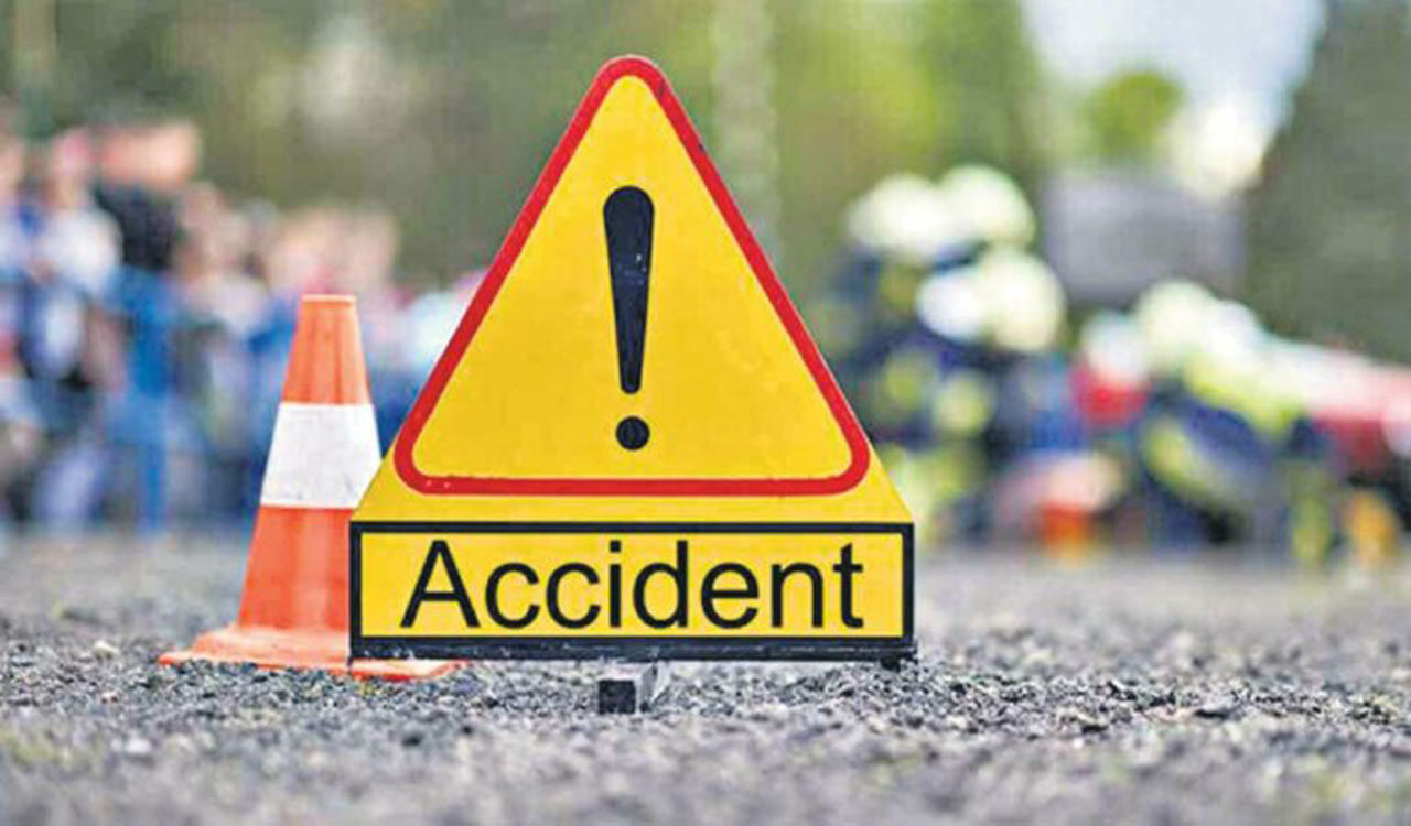 Truck carrying LPG Cylinders hits electric pole, overturns in Warangal