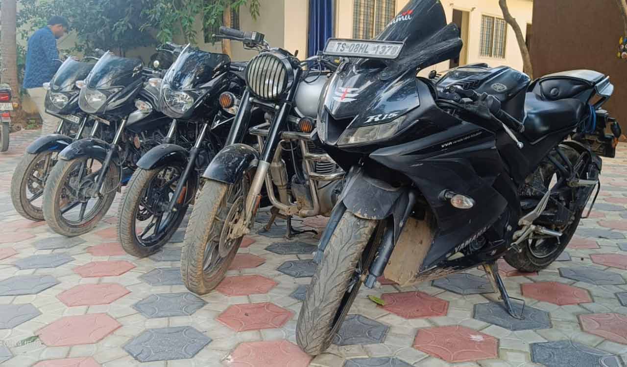 Hyderabad Task Force nabs two bike thieves: recovers eight bikes