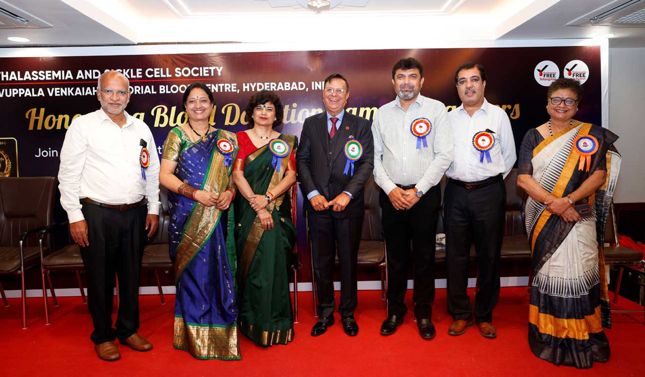 Hyderabad-based Thalassemia Society honor blood donation camp organisers