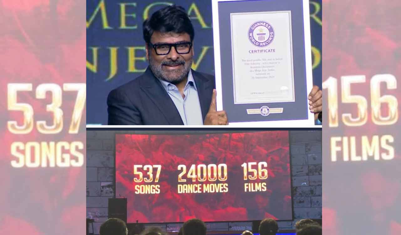 Pride moment for Telugu Cinema: Guinness World Records Mega Star Chiranjeevi as prolific film star in Indian cinema