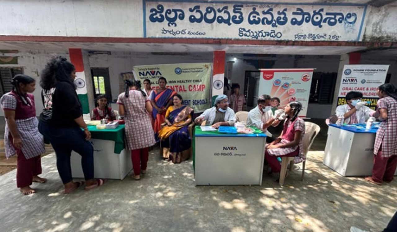 Kothagudem: Over 1000 students from government schools tested for dental ailments