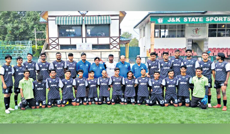 Abbas Union FC squad in Srinagar.