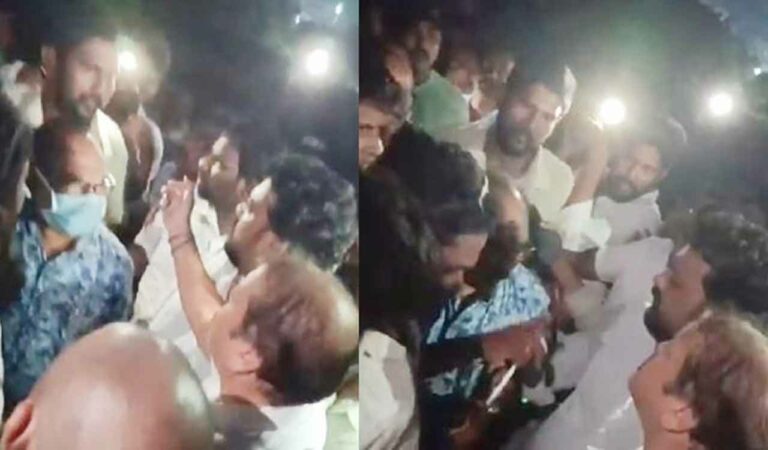 The incident occurred on Saturday night when some local youth complained to the MLA that they were not being allowed to play volleyball in RMC Ground.