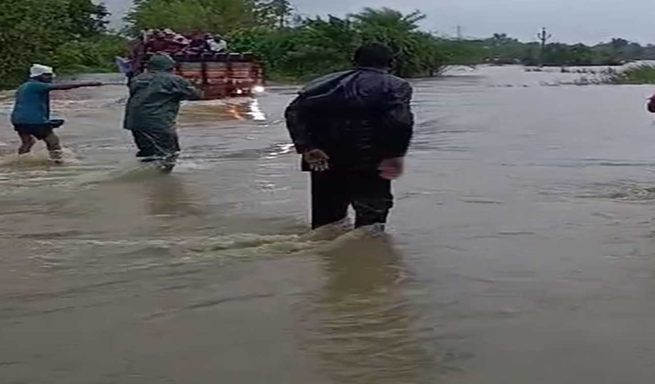 Telangana rains: 40 passengers trapped in stranded bus in floodwaters rescued