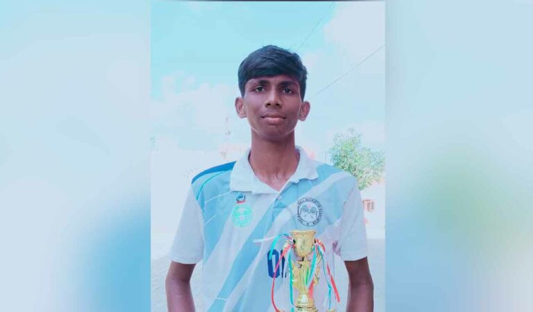 Hailing from Goleti village in Rebbena mandal, Premdeep bagged the best player award for helping the team in winning the 3rd prize at the event.