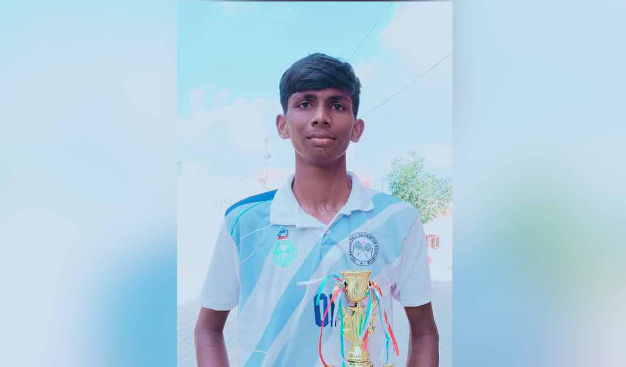 Team led by Asifabad boy shines in ball badminton championship