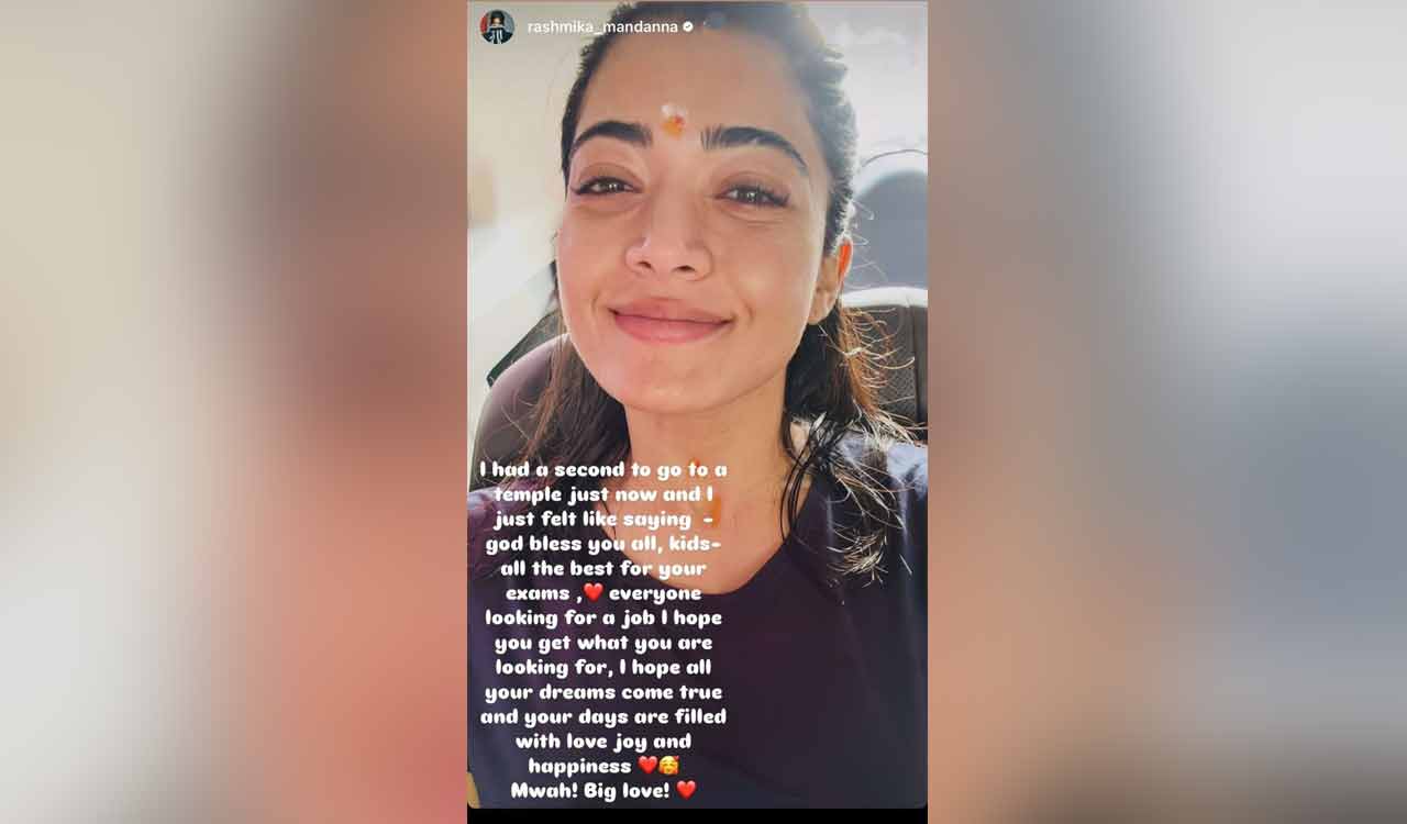 Rashmika had a ‘second to go a temple’, here’s what she wished for