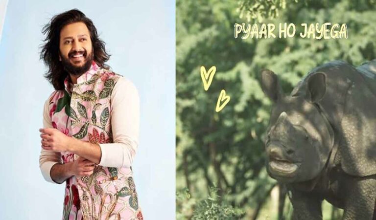 Riteish Deshmukh, is narrating the tale of a one-horned rhino from a protected wildlife area, along with his wife, Genelia Deshmukh.