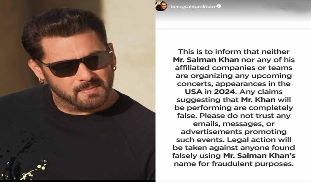Salman Khan’s team issues advisory on US concert scam