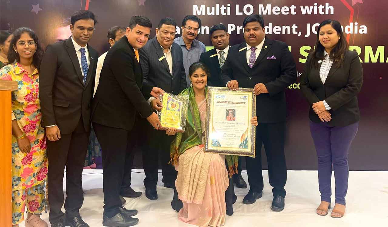 Hyderabad: JCI India honors Soundarya Kaushik for her contribution to Kuchipudi dance