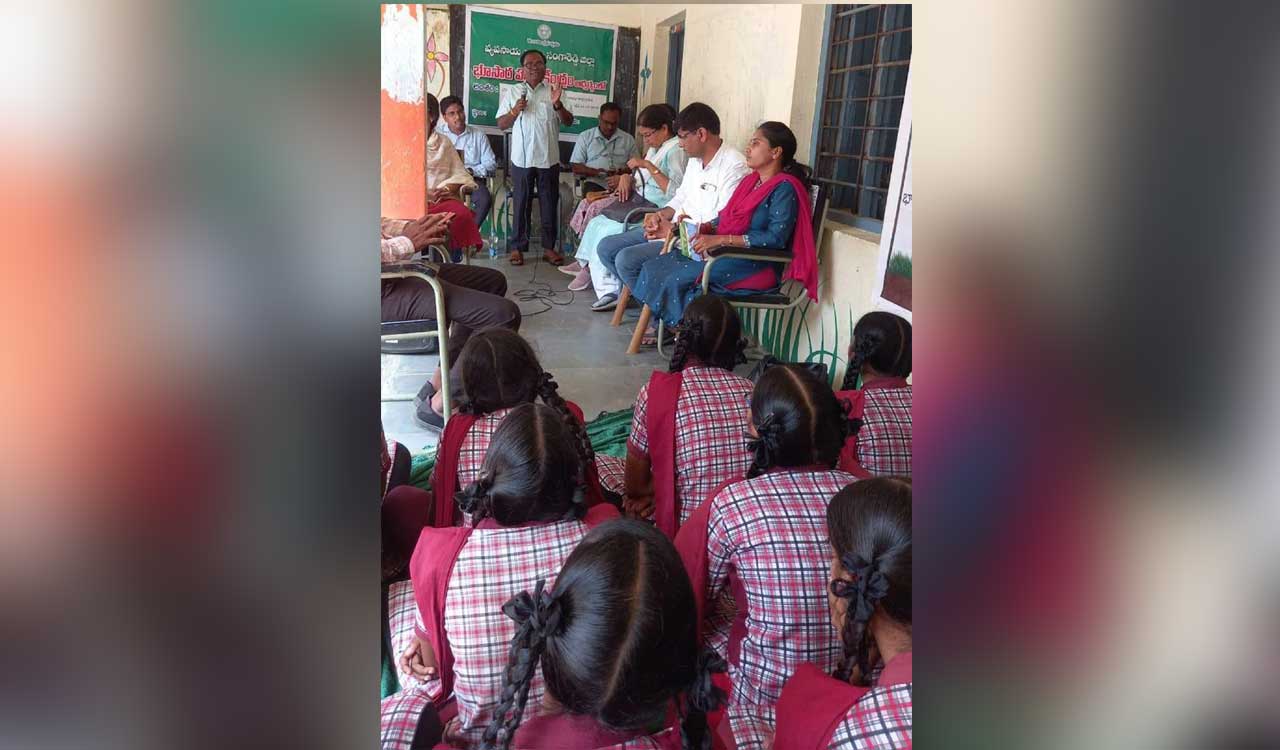 Sangareddy: Soil health conservation programme conducted in Kothlapur ZPHS