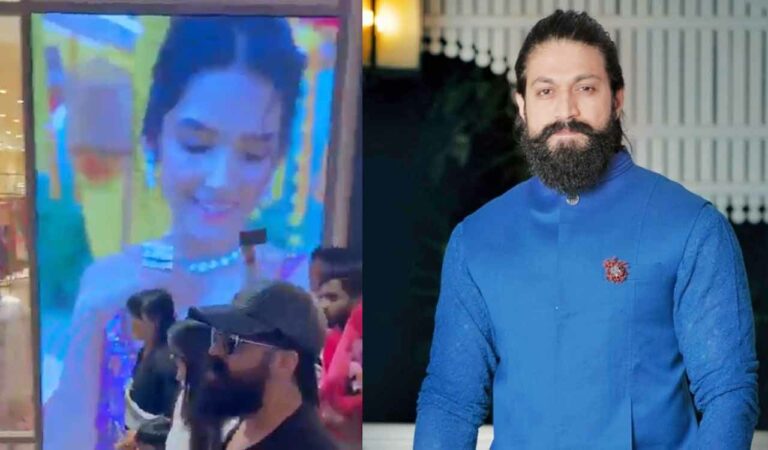 The videos which have gone viral on social media shows Yash making his way through the crowd, with fans eagerly trying to catch a glimpse or snap a selfie.