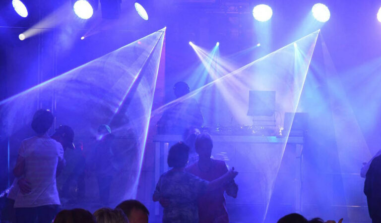 The police seized the DJ music sound system and registered a case against the management.