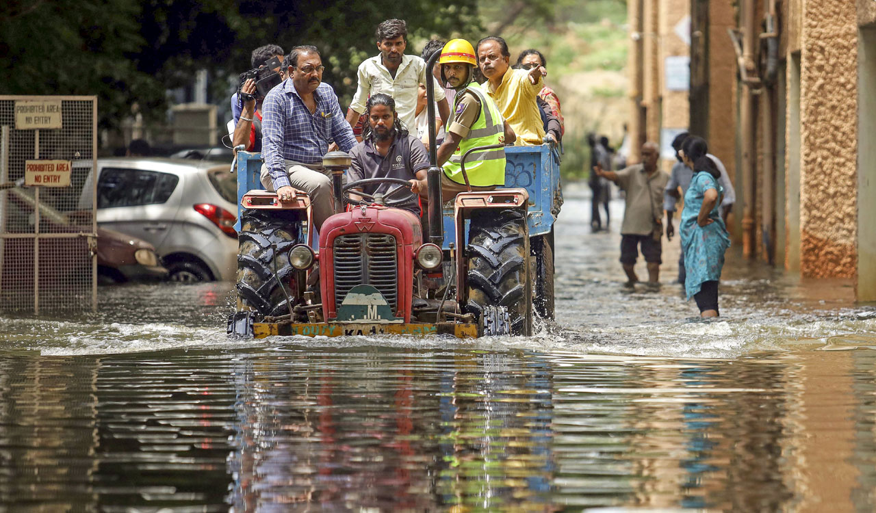 Parts of Bengaluru reel under waterlogging after heavy rains