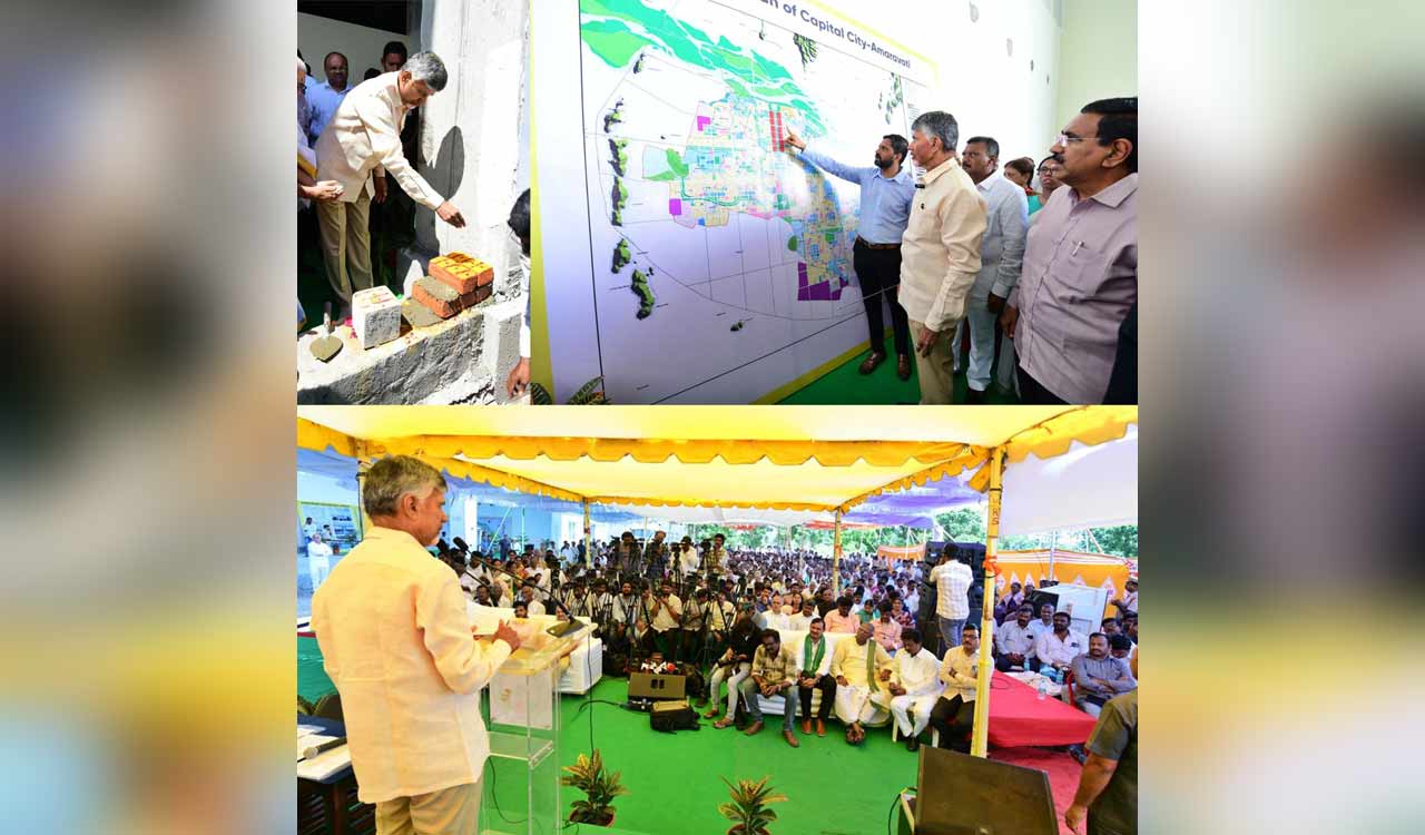 Chandrababu Naidu relaunches Amaravati capital city works with three-year deadline