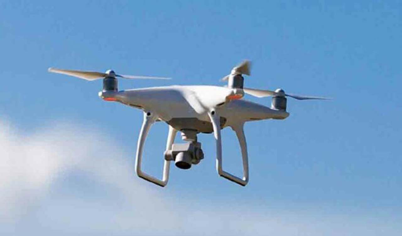 Sircilla farmers use drone to spray urea, DAP