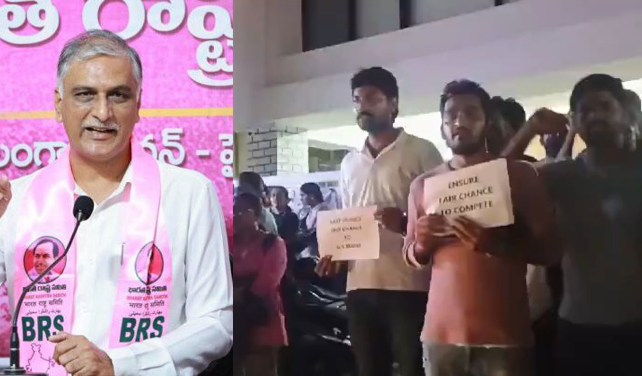 Harish Rao condemns arrest of Group-1 candidates, slams Congress govt