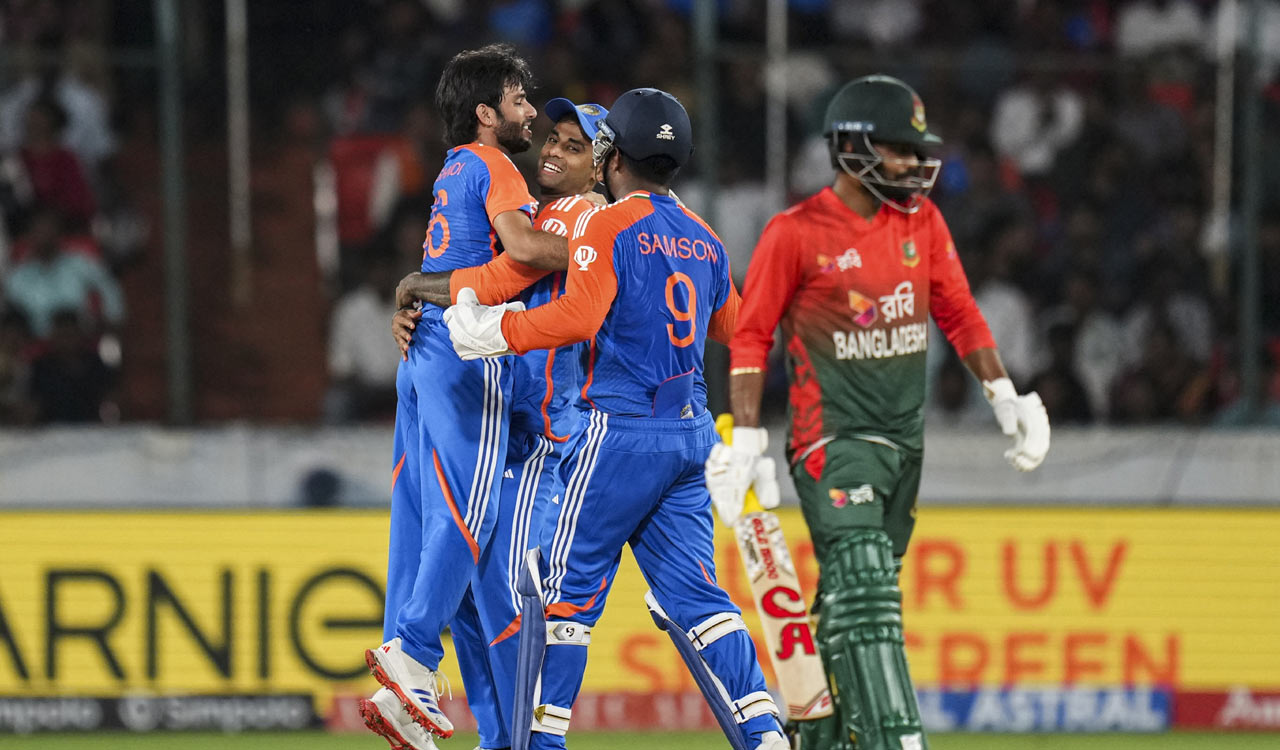 Samson’s rampage guides India to sweep series: Smashes 47-ball 111 in team’s 133-run win over Bangladesh in Hyderabad