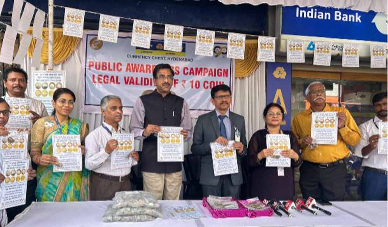 Indian Bank launches awareness drive for Rs 10 coin acceptance in Telangana, AP