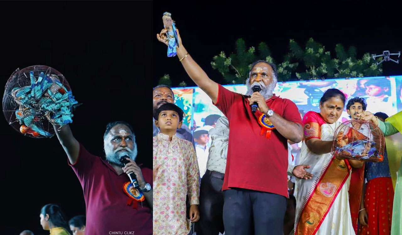 Jagga Reddy sparks row with ill-treatment of Telangana State bird during Dasara