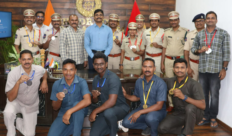 Police officials and personnel of Kothagudem district excelled at zonal level police duty meet competitions.