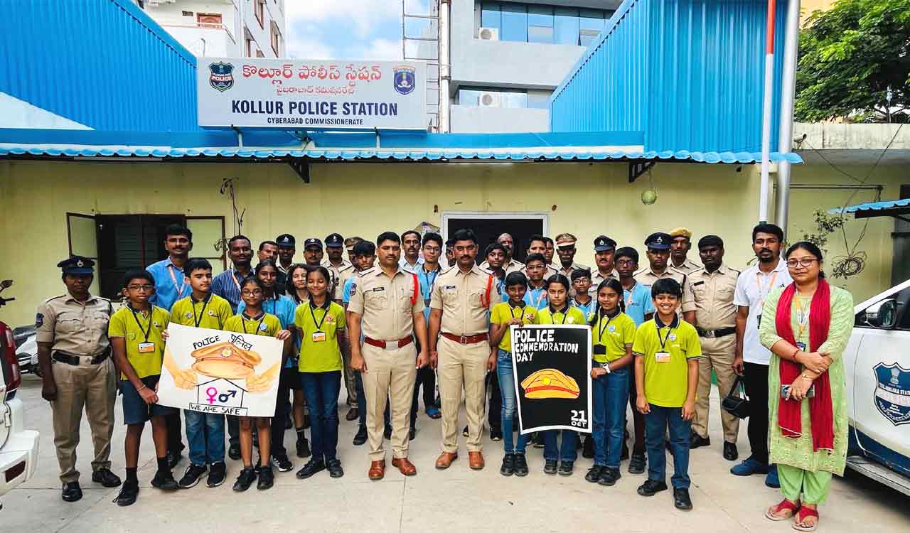 Manthan School students visit local Police Stations on Police Commemoration Day