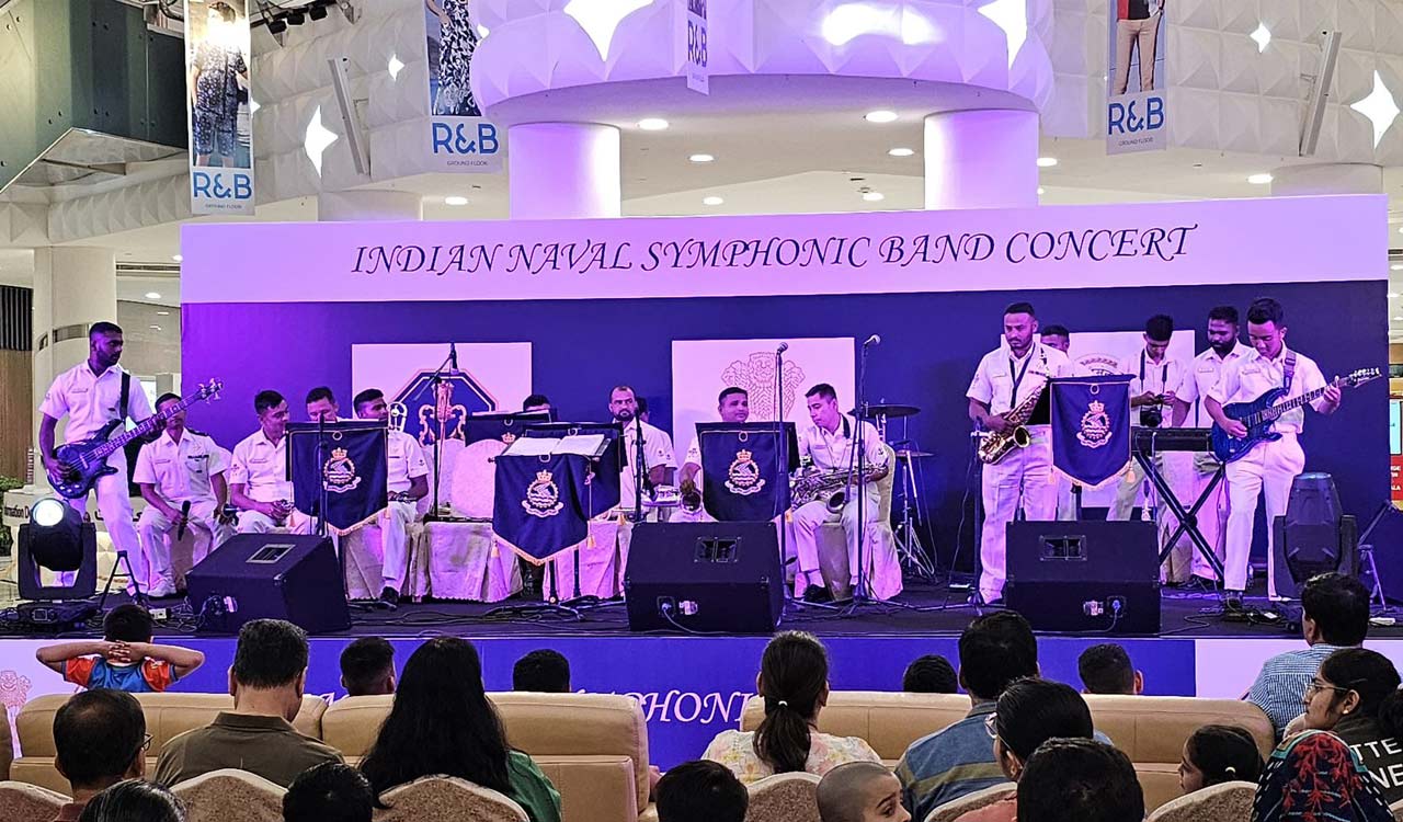Indian Naval Symphonic Band musical band performs in Oman