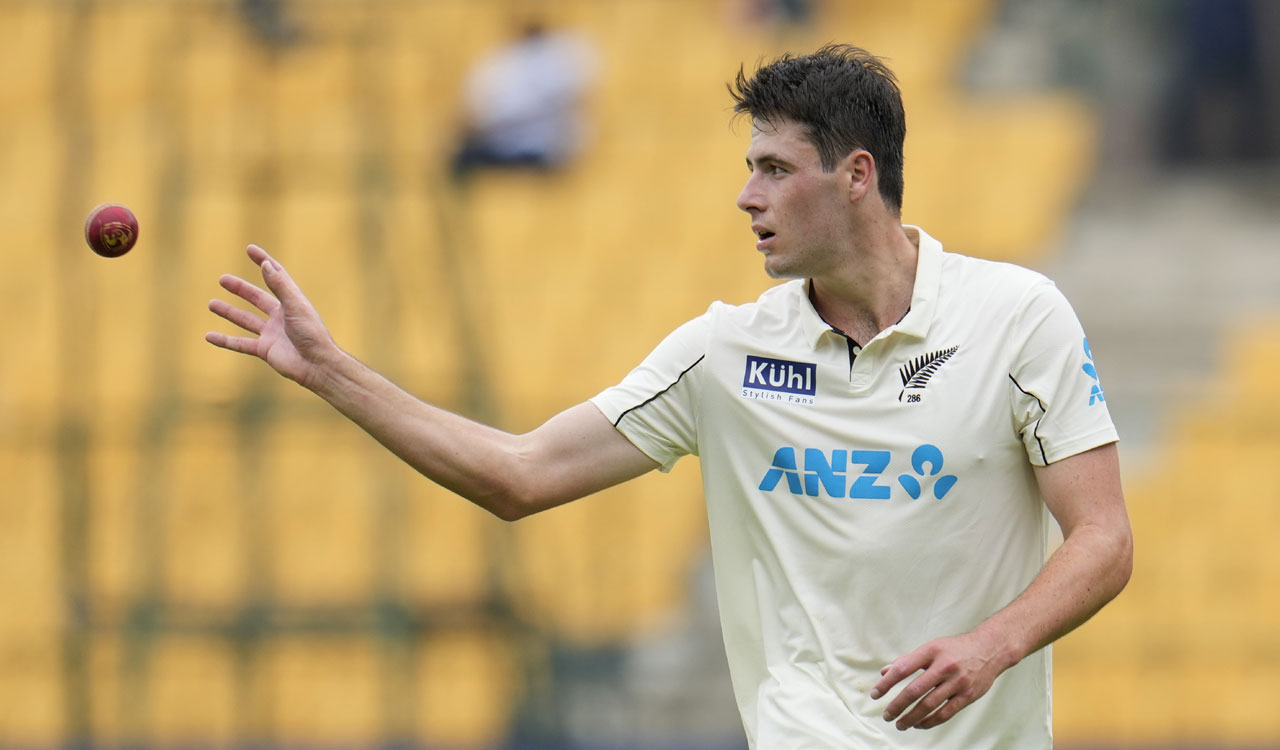 Bengaluru Test: New Zealand’s O’Rourke strikes leave India at 34/6