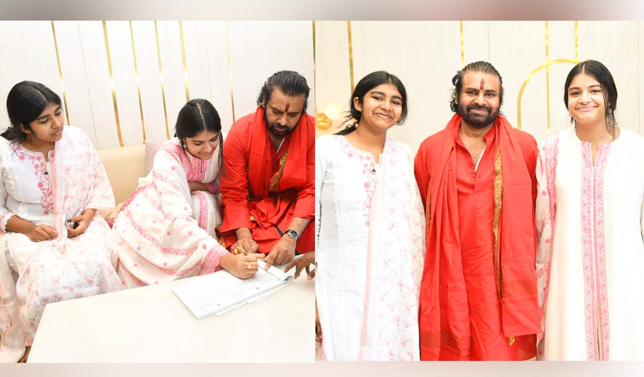 Pawan Kalyan’s daughter Polena Anjani declares faith before entering Tirumala temple