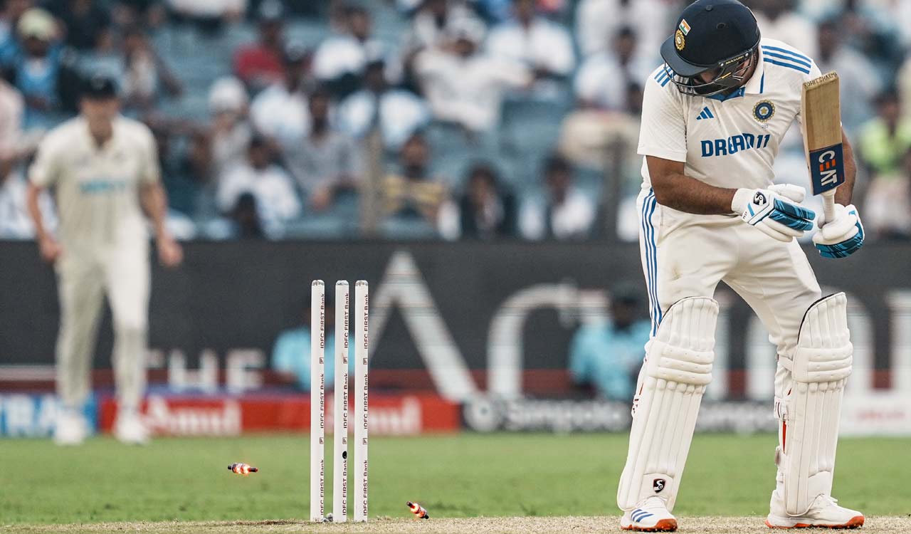 India reach 16/1 at stumps after Washington Sundar’s 7-59 bowls out New Zealand for 259