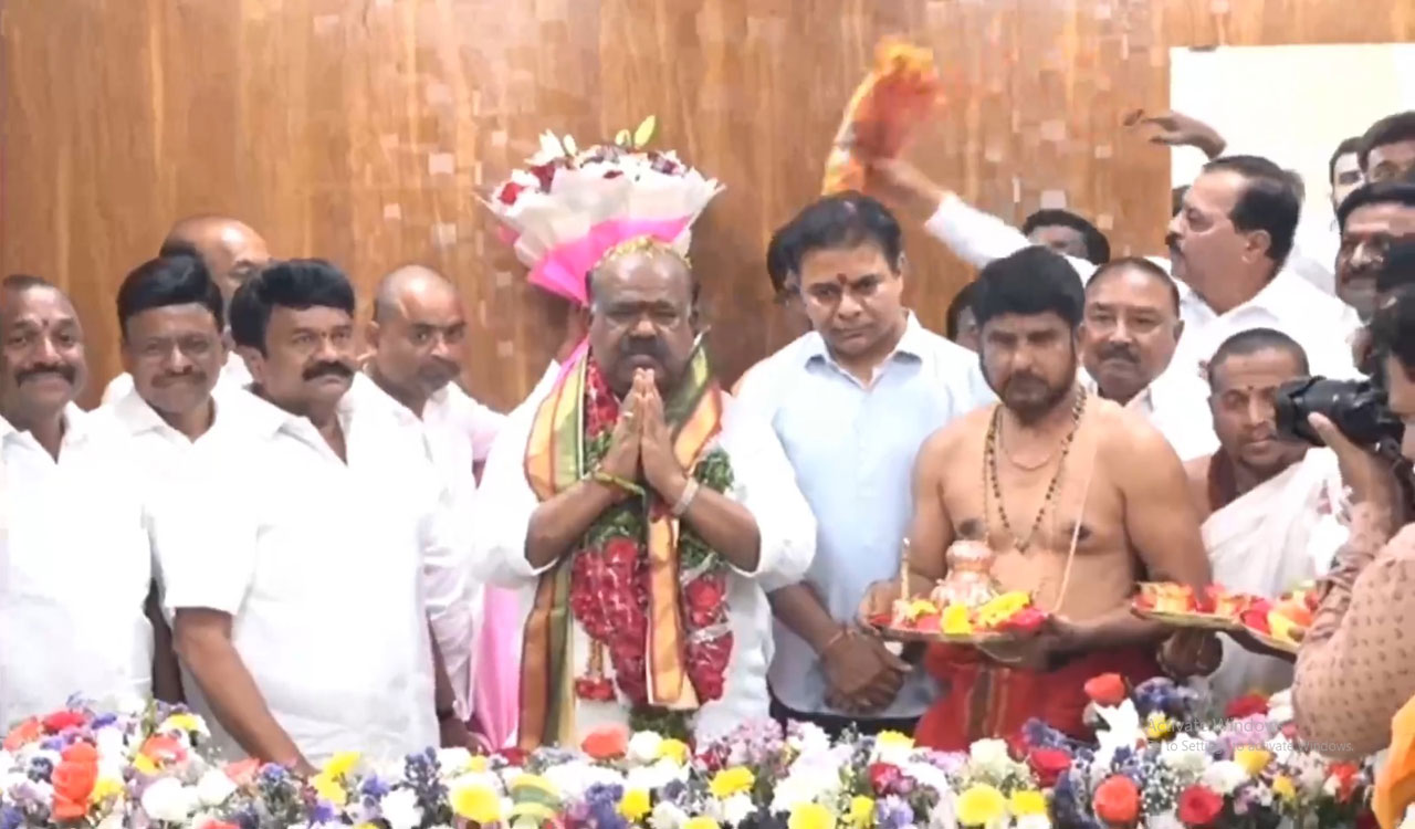 BRS MLC Madhusudhana Chary assumes office as LoP in Legislative Council