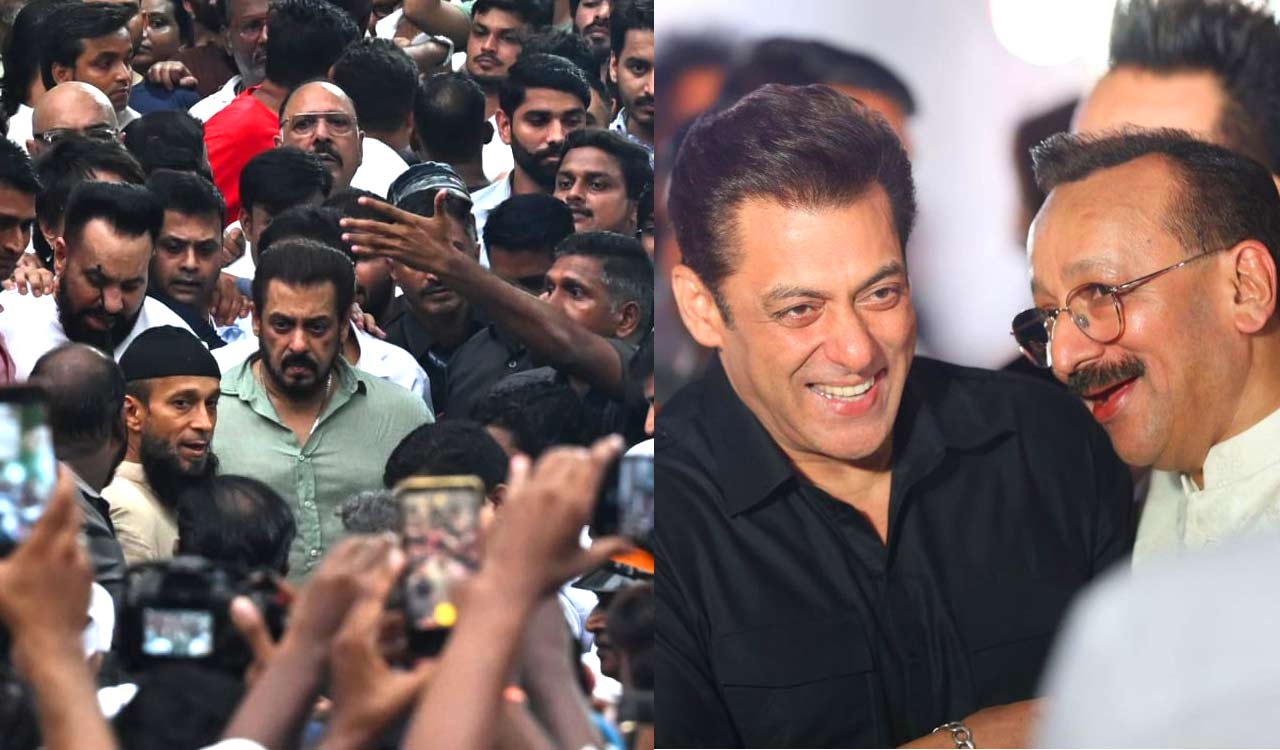 Salman Khan Arrives At Baba Siddique’s Surrounded By Heavy Security ...