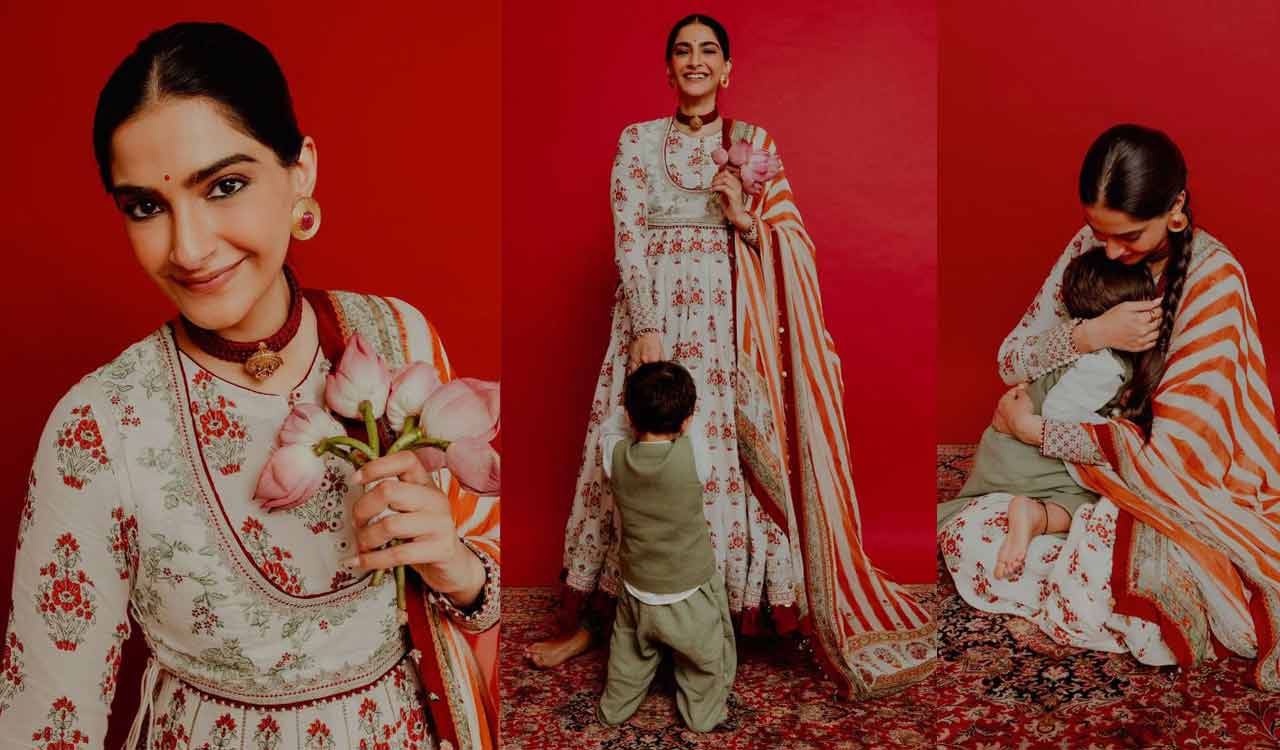 Sonam Kapoor shares Dussehra wishes, glimpse of Son Vayu