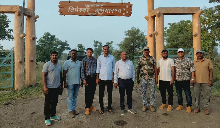 A team of forest officials tour Tippeshwar Tiger Reserve in Yavatmal district of Maharashtra recently