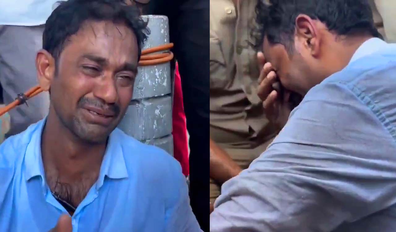 Watch: Video of Group 1 job aspirant weeping, criticizing Telangana govt goes viral