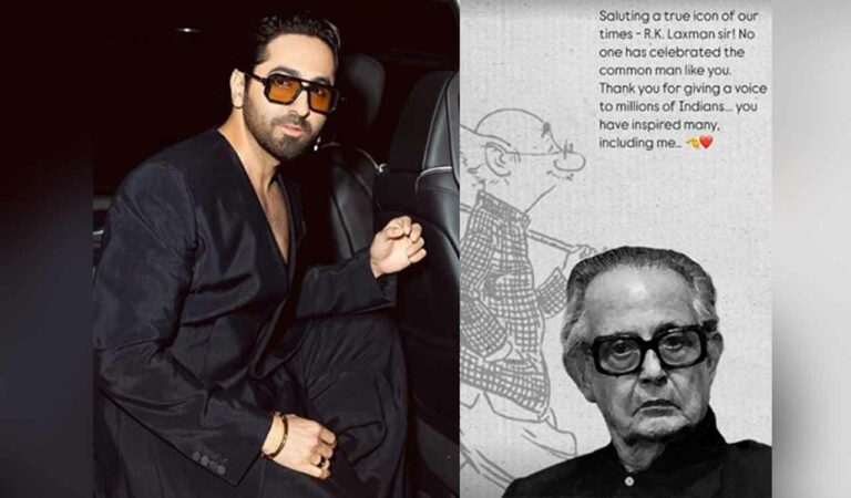 Ayushmann took to Instagram and paid a tribute to R.K. Laxman. He wrote: “Saluting a true icon of our times - R.K. Laxman sir! No one has celebrated the common man like you. Thank you for giving a voice to millions of Indians... you have inspired many, including me.”