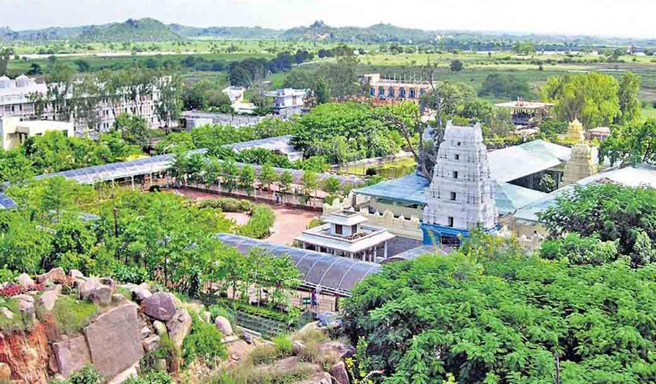 Basar temple deity appears as Skandamata on 5th day of Navaratri