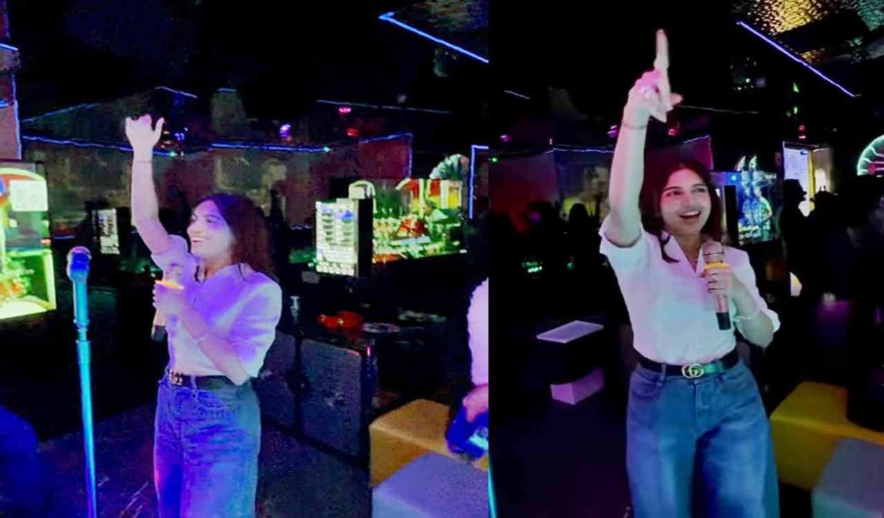 Bhumi Pednekar channels her inner singer at a Singaporean karaoke club