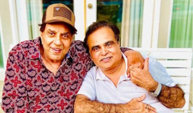 Dharmendra bonds with ‘diehard’ fan on holiday