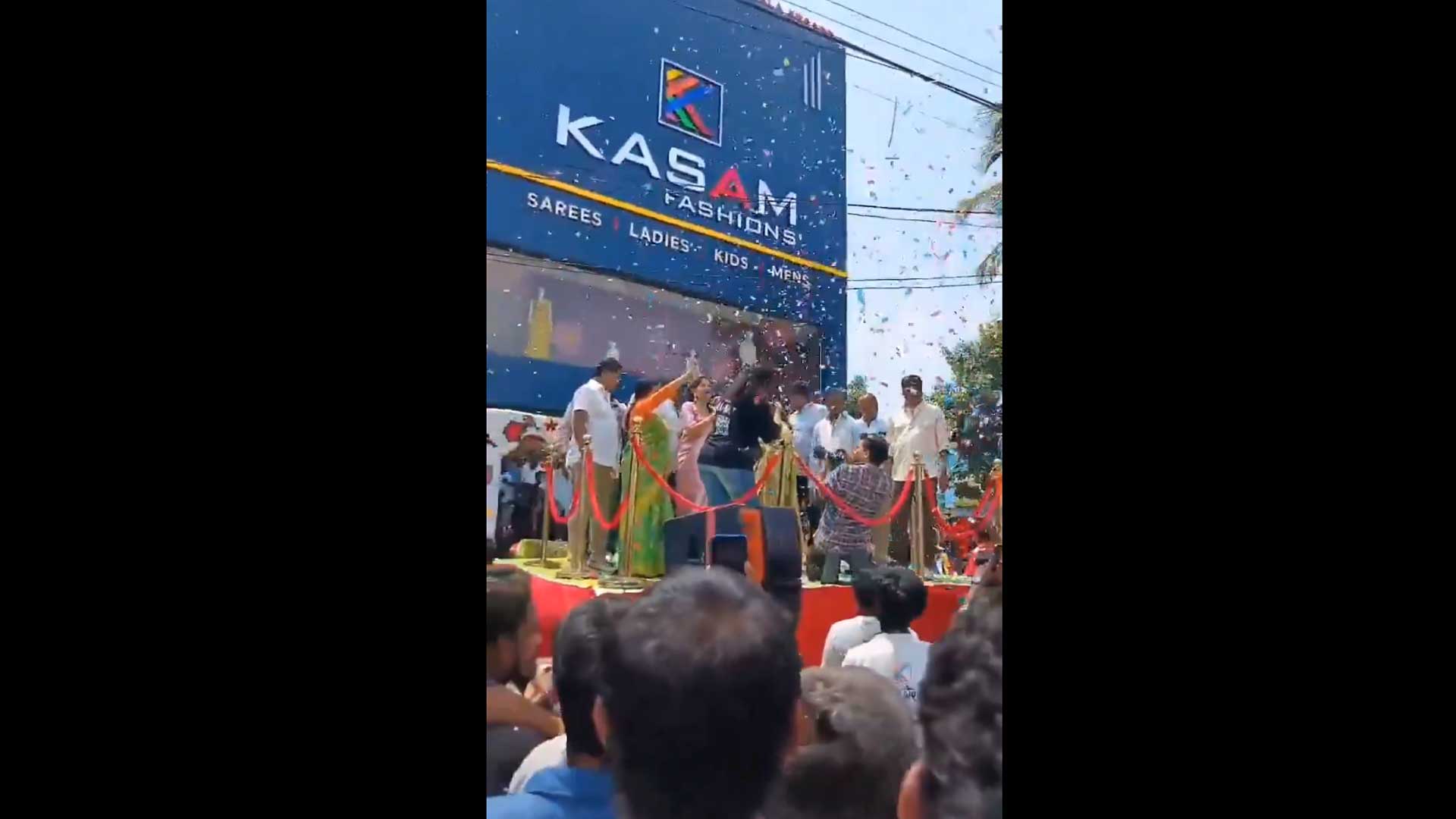 Watch: Congress leader, actress Priyanka Mohan sustain injuries after stage collapses in Mahabubabad