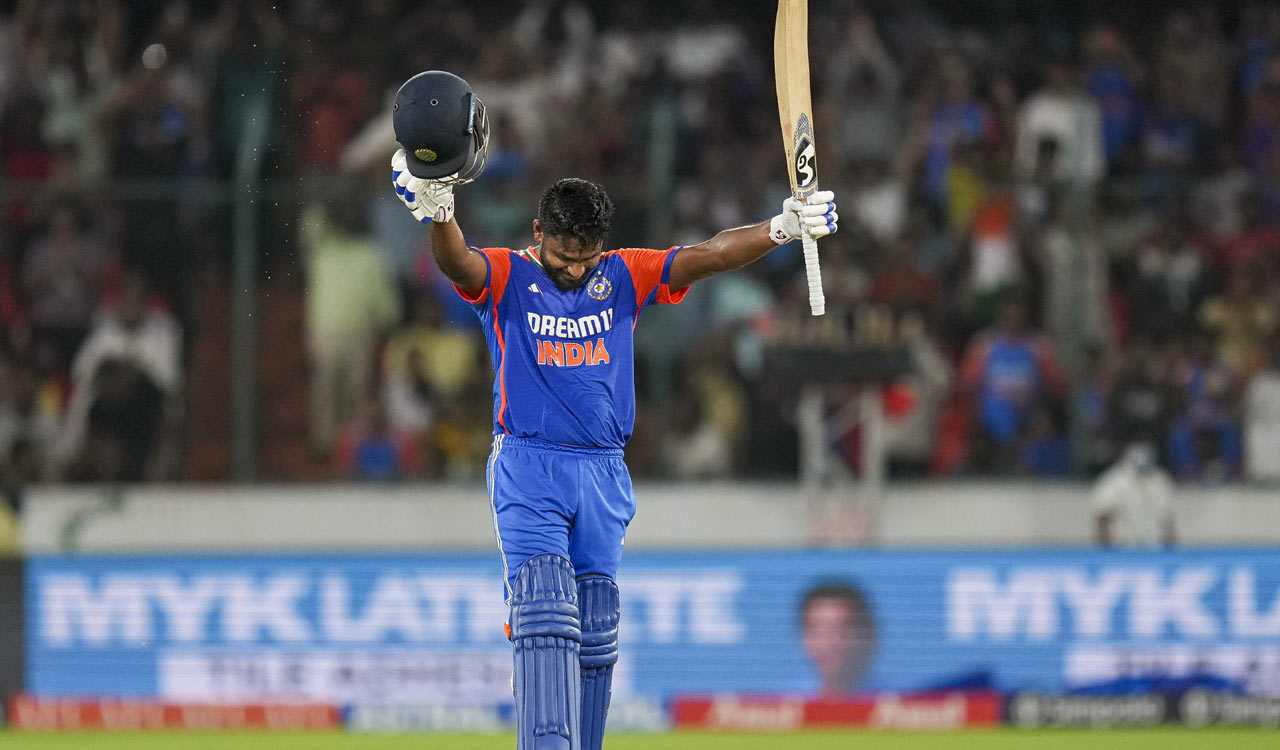 3rd T20I: Samson’s ton; Suryakumar’s 75 take India to highest-ever score of 297/6