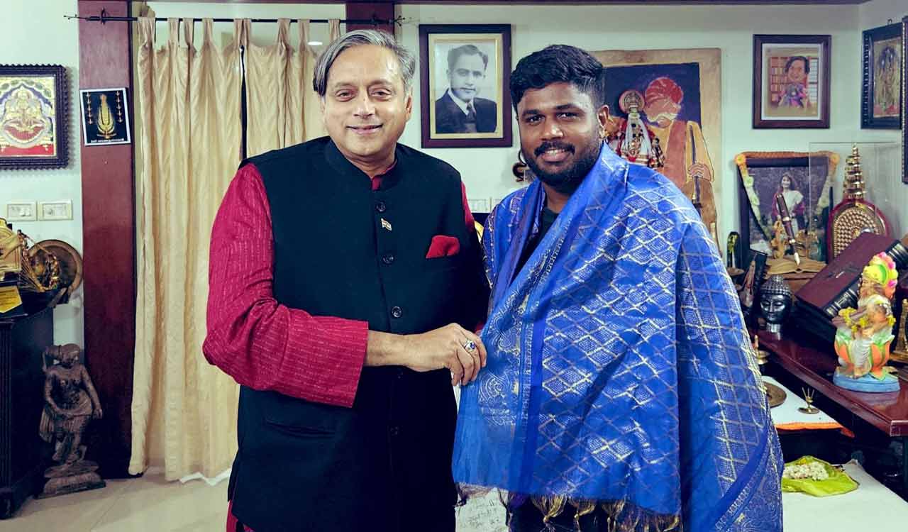 Shashi Tharoor welcomes ‘ton-up Sanju’ after maiden T20I century