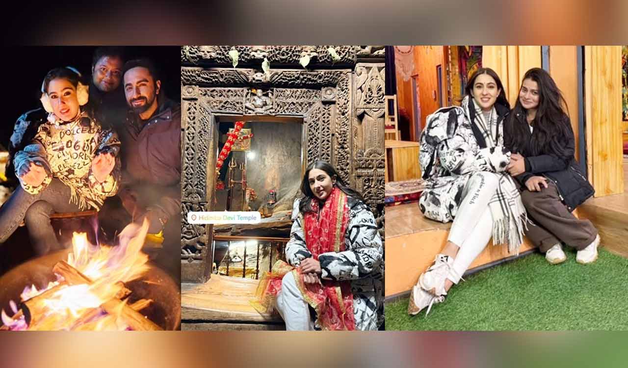 Sara seeks blessings at Hidimba temple as she starts shooting with Ayushmann for next in Manali