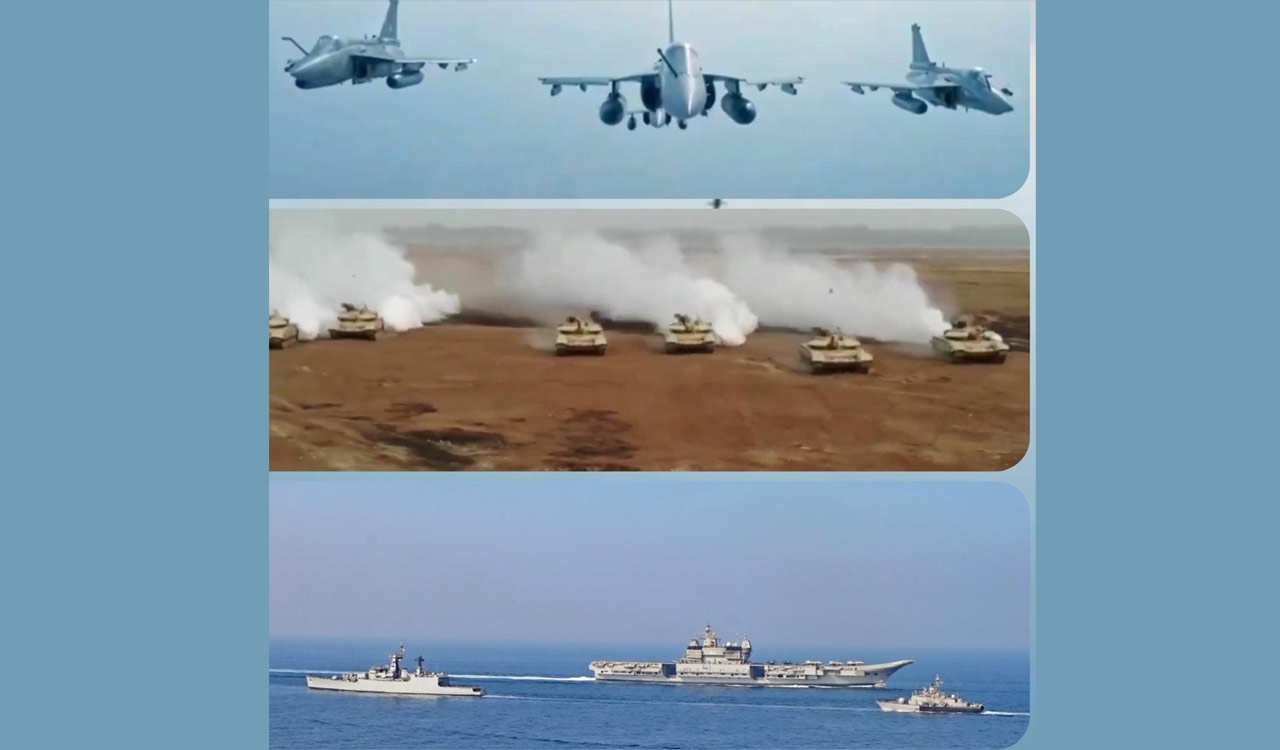 Armed forces set for “Exercise Poorvi Prahar” to boost tri-service coordination