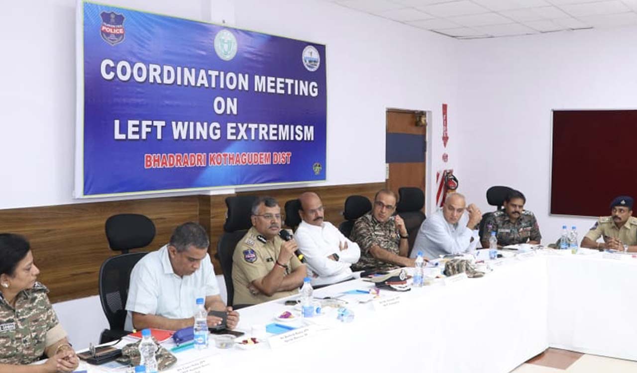 DGP Dr. Jitender holds coordination meeting with Telangana and CG officials
