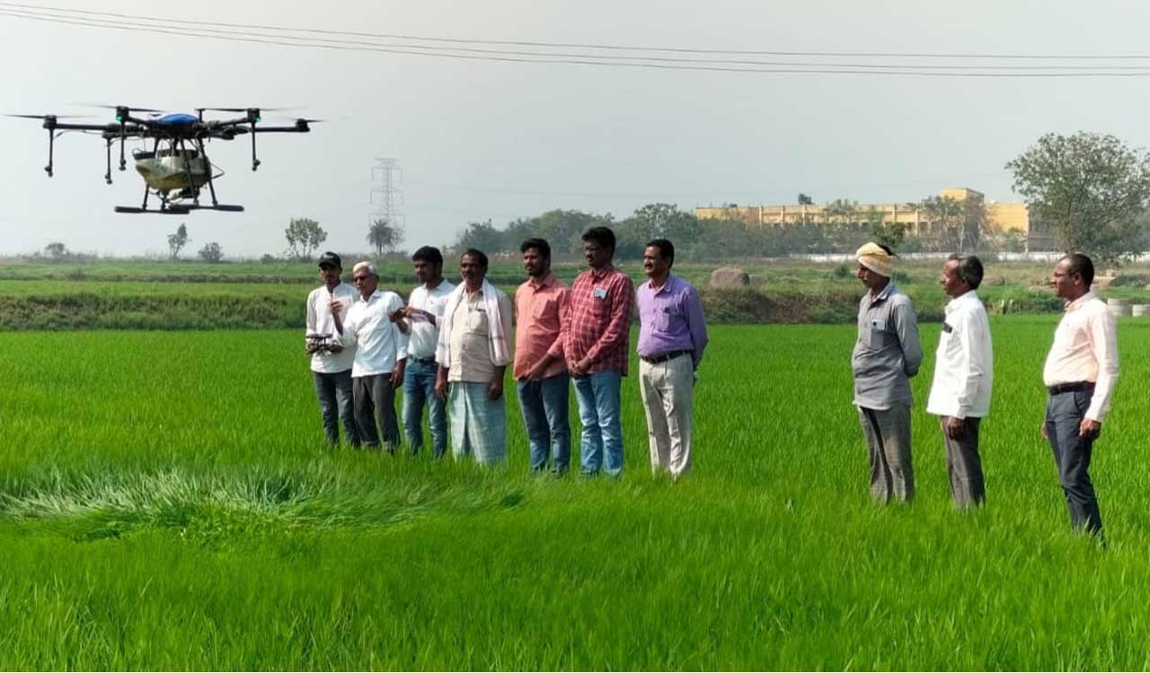 Drones take farmers’ hopes high in the sky in Karimnagar