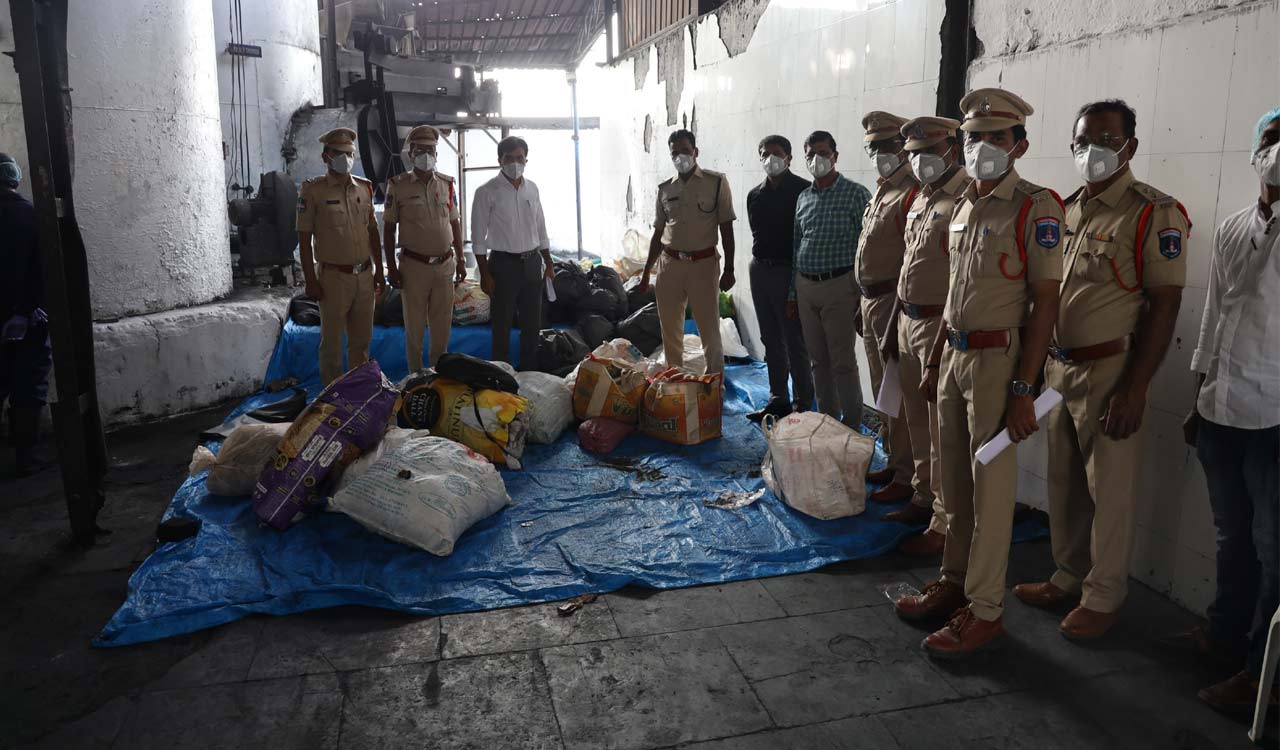 Cyberabad police destroy 2,380 kilos of seized narcotic drugs